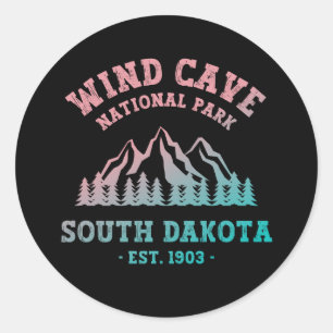 Wind Cave National Park South Dakota Classic Round Sticker
