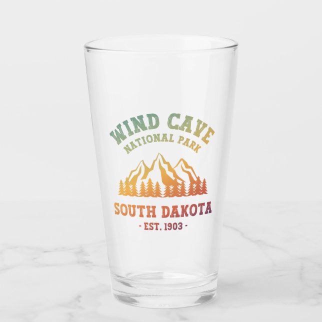 Wind Cave National Park South Dakota Glass (Front)