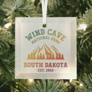 Wind Cave National Park South Dakota  Glass Tree Decoration