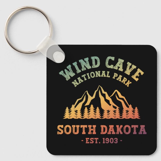Wind Cave National Park South Dakota  Key Ring (Front)