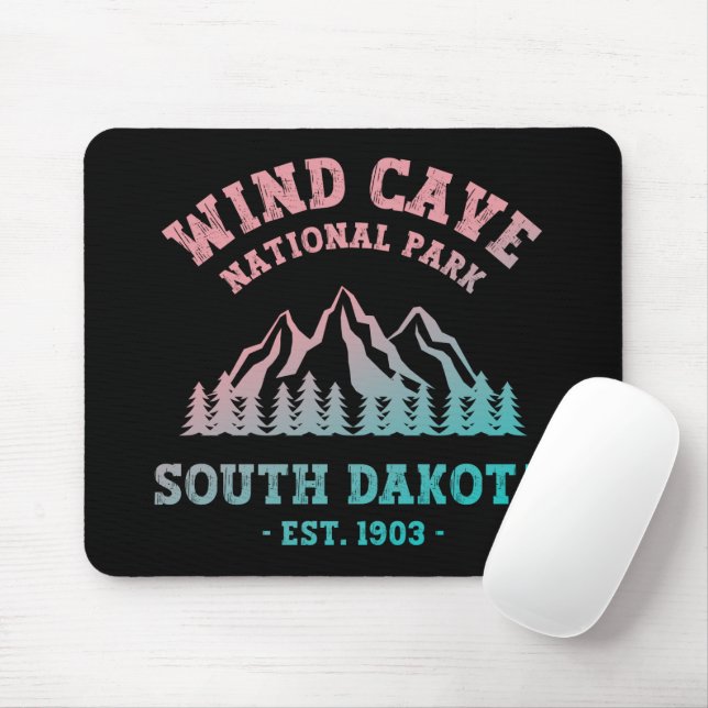 Wind Cave National Park South Dakota Mouse Mat (With Mouse)