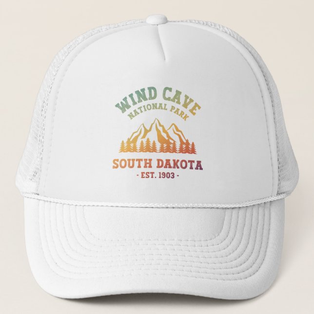 Wind Cave National Park South Dakota Trucker Hat (Front)