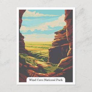 Wind Cave National Park, South Dakota USA Postcard
