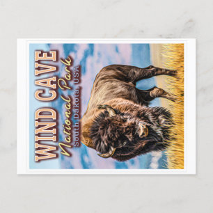 WIND CAVE NATIONAL PARK - SOUTH DAKOTA USA POSTCARD