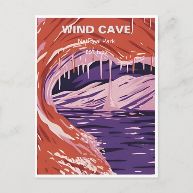 Wind Cave National Park South Dakota Vintage Postcard (Front)
