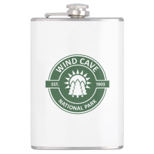 Wind Cave National Park Sun Trees Hip Flask