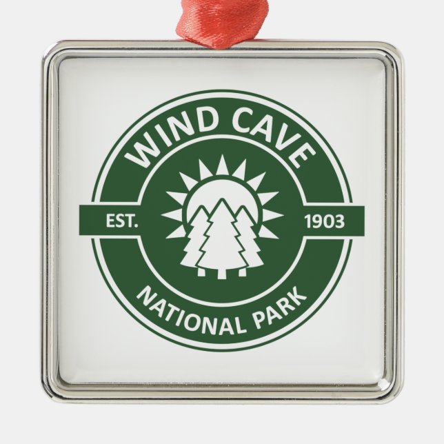Wind Cave National Park Sun Trees Metal Tree Decoration (Front)