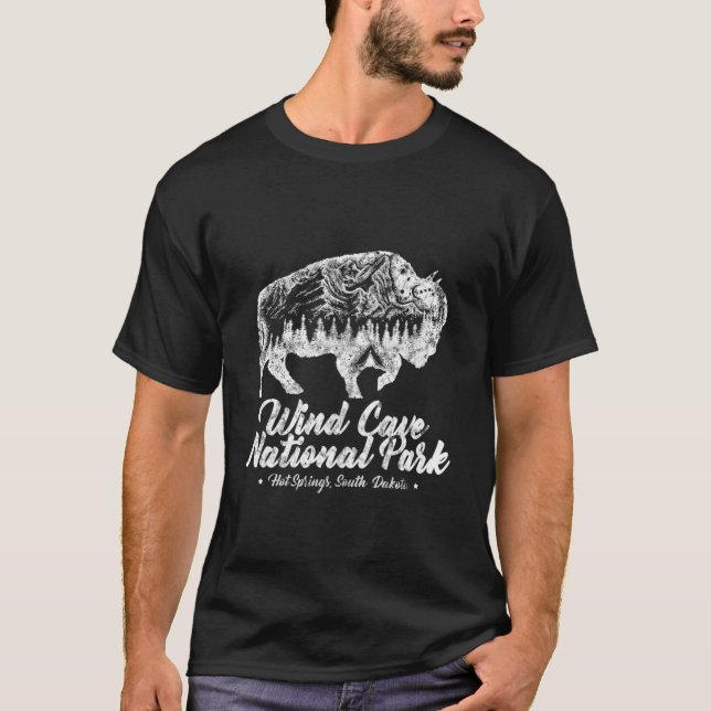 Wind Cave National Park Tee For Bison Lovers South (Front)