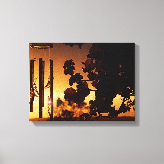 Wind Chime Golden Sunset Canvas Print (Front)