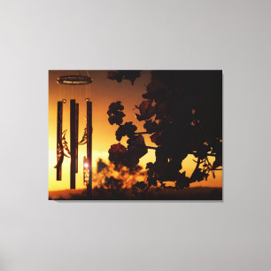 Wind Chime Golden Sunset Canvas Print