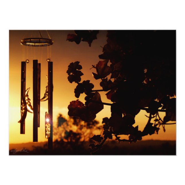 Wind chime Golden Sunset Photo Print (Front)