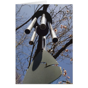 Wind chimes and Magnolia Branches Blank Card