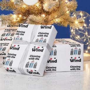 Wind Chimes Chiming with the Wind Music Wrapping Paper