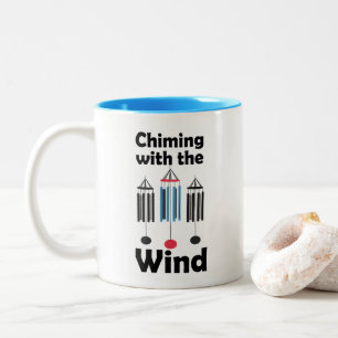 Wind Chimes Chiming with the Wind Two-Tone Coffee Mug