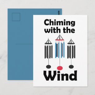 Wind Chimes Design Chiming with the Wind Postcard