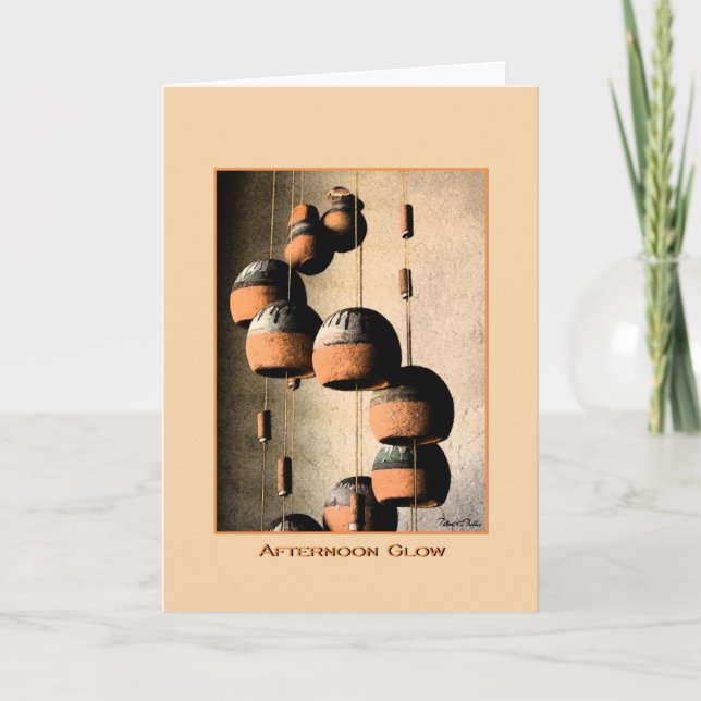 Wind Chimes Still Life Thinking of You Custom Card (Front)