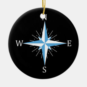 Wind compass ceramic tree decoration