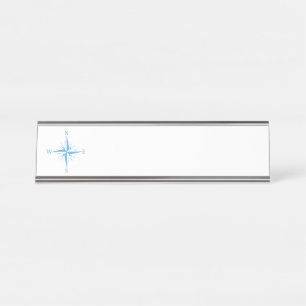 Wind compass desk name plate