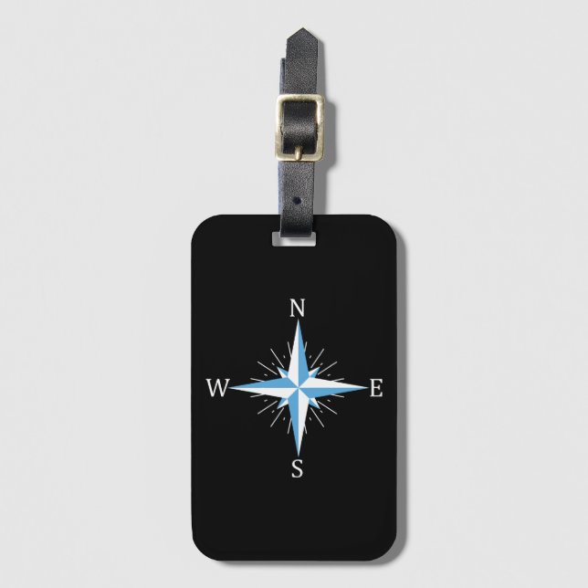 Wind compass luggage tag (Front Vertical)