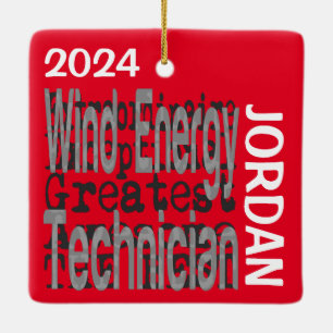 Wind Energy Technician Extraordinaire CUSTOM Ceramic Ornament