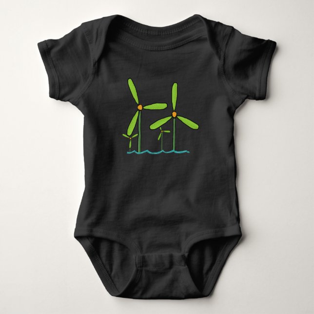Wind Farm Baby Bodysuit (Front)