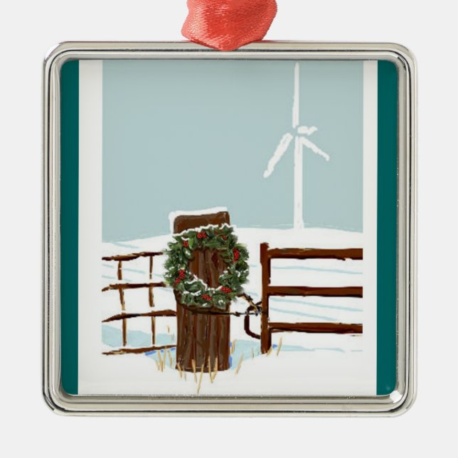 Wind farm Christmas Ornament (Front)