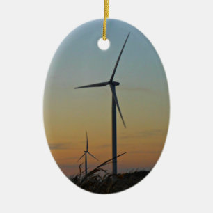 Wind Farm Holiday 2012 Ceramic Tree Decoration