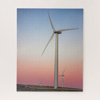 Wind Farm Wind Energy at Dusk  Jigsaw Puzzle