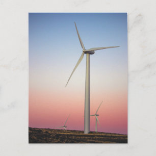 Wind Farm Wind Energy at Dusk Postcard