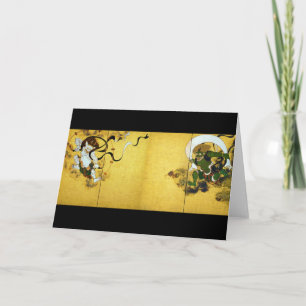 Wind god and Thunder god, Tawaraya Sotatsu Card