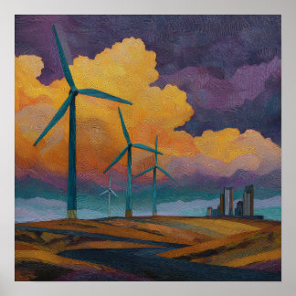 Wind Harvest - Solarpunk Poster