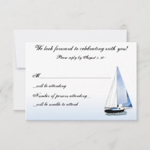 WIND IN MY SAIL Sailboat Sailing RSVP Reply Notes