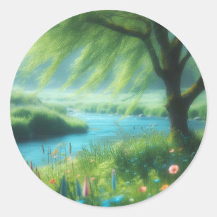 Wind in the Willow Classic Round Sticker