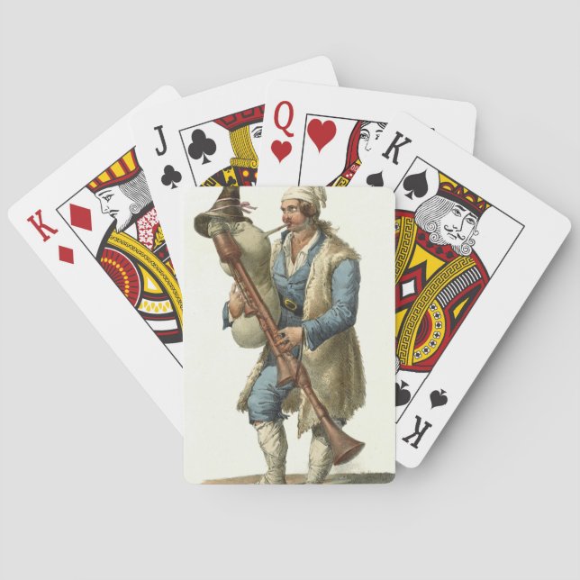 Wind Instrument 1850 Playing Cards (Back)