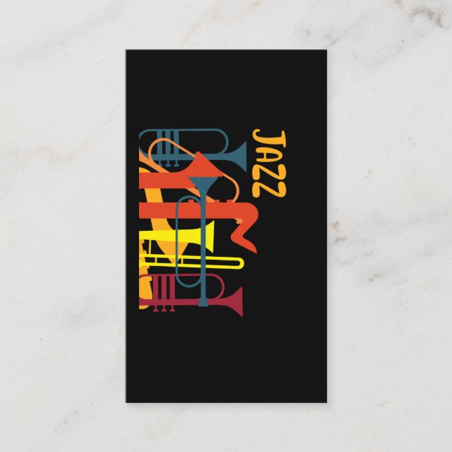 Wind Instrument Jazz Musician Trumpet Music Lover Business Card (Front)