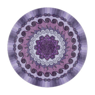 Wind Mandala Glass Cutting Board