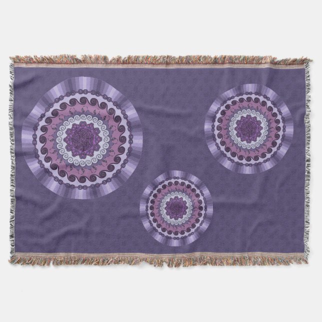 Wind Mandala Throw Blanket (Front)