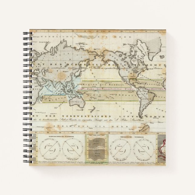 Wind Map of Earth Notebook (Front)