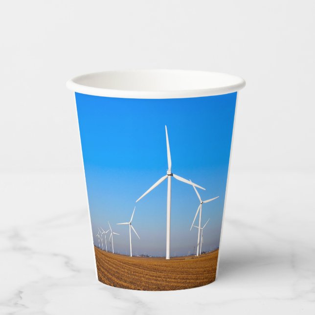 Wind Mill Landscape Paper Cups (Front)