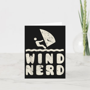 Wind Nerd Funny Windsurfer Windsurfing Beach Hobby Card