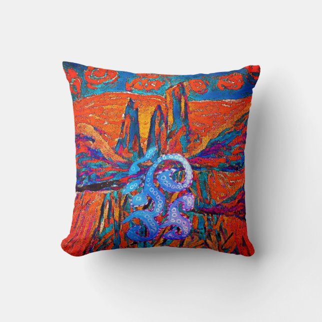 Wind of Eternity & Expressive Roses in the Sky Cushion (Front)