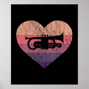 Wind Player Loves Cornet And Flugelhorn Poster