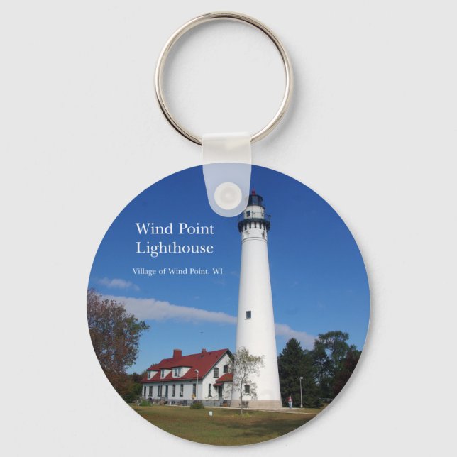 Wind Point Lighthouse key chain (Front)
