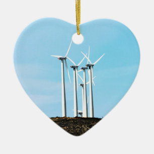 Wind Power 1  Mojave Tehachapi Wind Farm Ceramic Tree Decoration