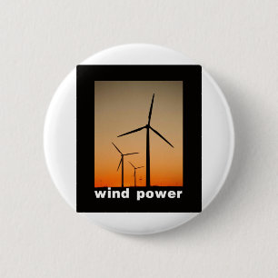 Wind Power design! 6 Cm Round Badge