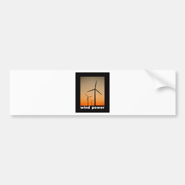 Wind Power design! Bumper Sticker (Front)