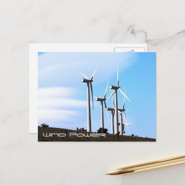 Wind Power Postcard (Front/Back In Situ)