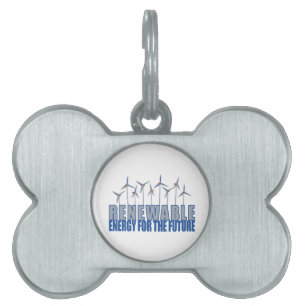 Wind Power Turbines Pet Tag
