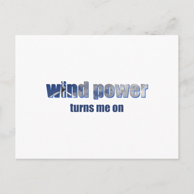 Wind Power Turns! Postcard (Front)