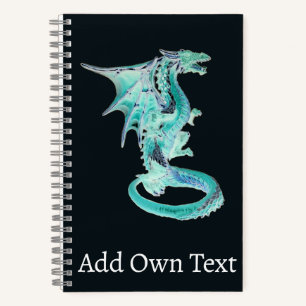 Wind Rider Dragon Fantasy Artwork Celestial Sky Notebook